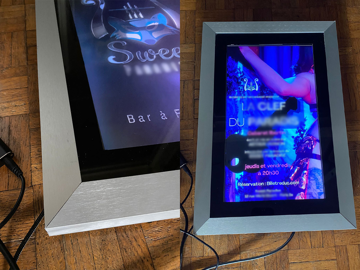 Panneau affichage video