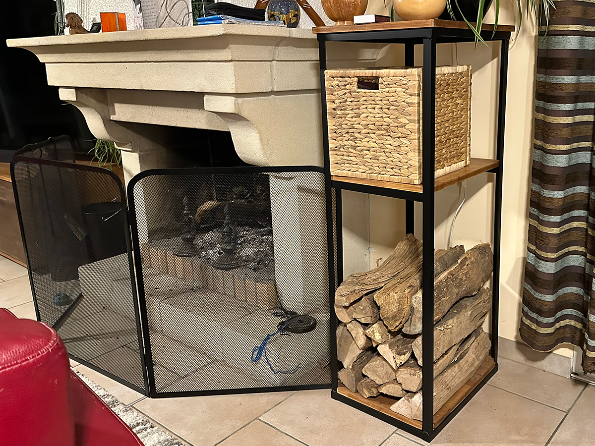 Rangement Bois cheminée